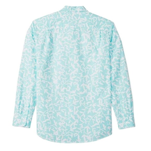 Amazon Essentials Men's Sz XL Green long sleeved linen cotton shirt regular fit - Picture 5 of 16